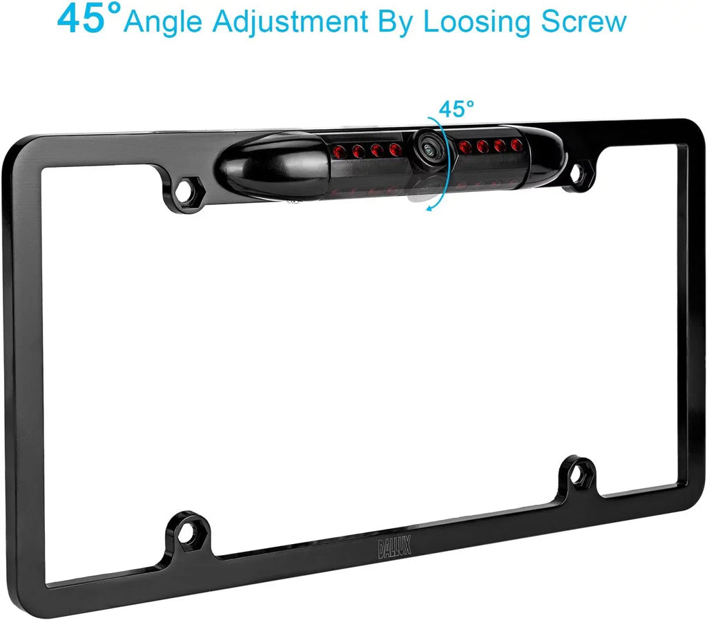 or Vision Night Car Frame License Reverse IR Plate 12V View US Backup Black Camera Rearview 8 Front