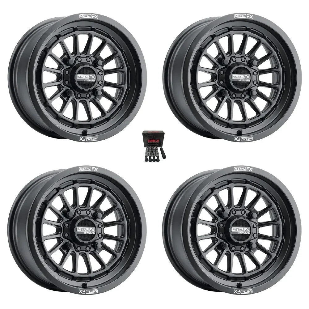 MetalFX 850 1000 550 Delta Sportsman 15" Black Wheels