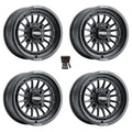 MetalFX 850 1000 550 Delta Sportsman 15" Black Wheels