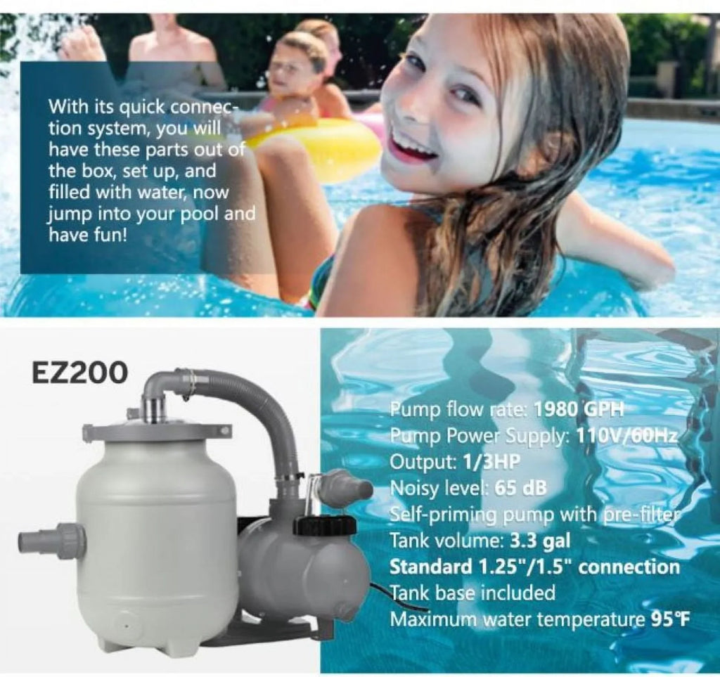 Rattan Sunneday 52 Pool Soft-Sided in. ft. 24 Oasis x Round