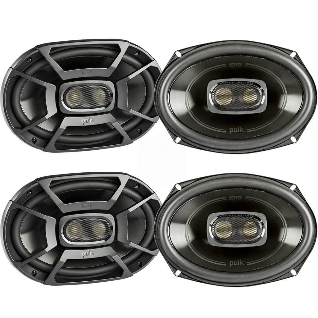 450W Polk Pairs 4) 2 Marine DB692 (QTY of 3-Way 6x9" Audio Boat Car Stereo Speakers Coaxial