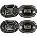 450W Polk Pairs 4) 2 Marine DB692 (QTY of 3-Way 6x9" Audio Boat Car Stereo Speakers Coaxial