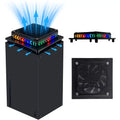 OFOCASE Filter LED setup Series Noise Dust with for Top X Fan Cooler Black Fan Light Cooling with Low Xbox