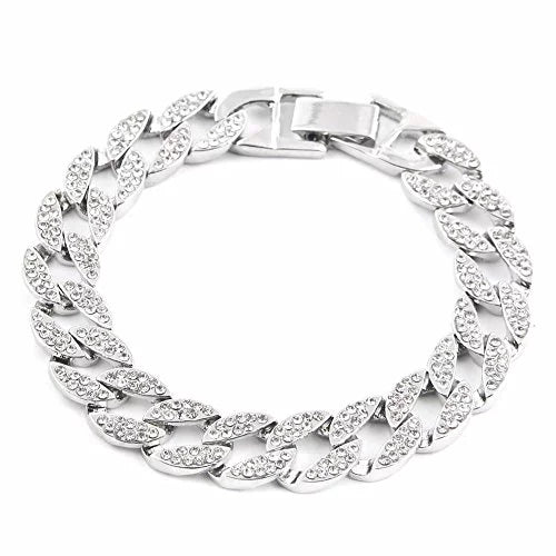 ST10311 - Rhinestones Out Iced Raymond Men's SLV Hop Bling Hip Blast Blue Watch -C Timepiece- Big MB by Charles on Inspired - Diamond