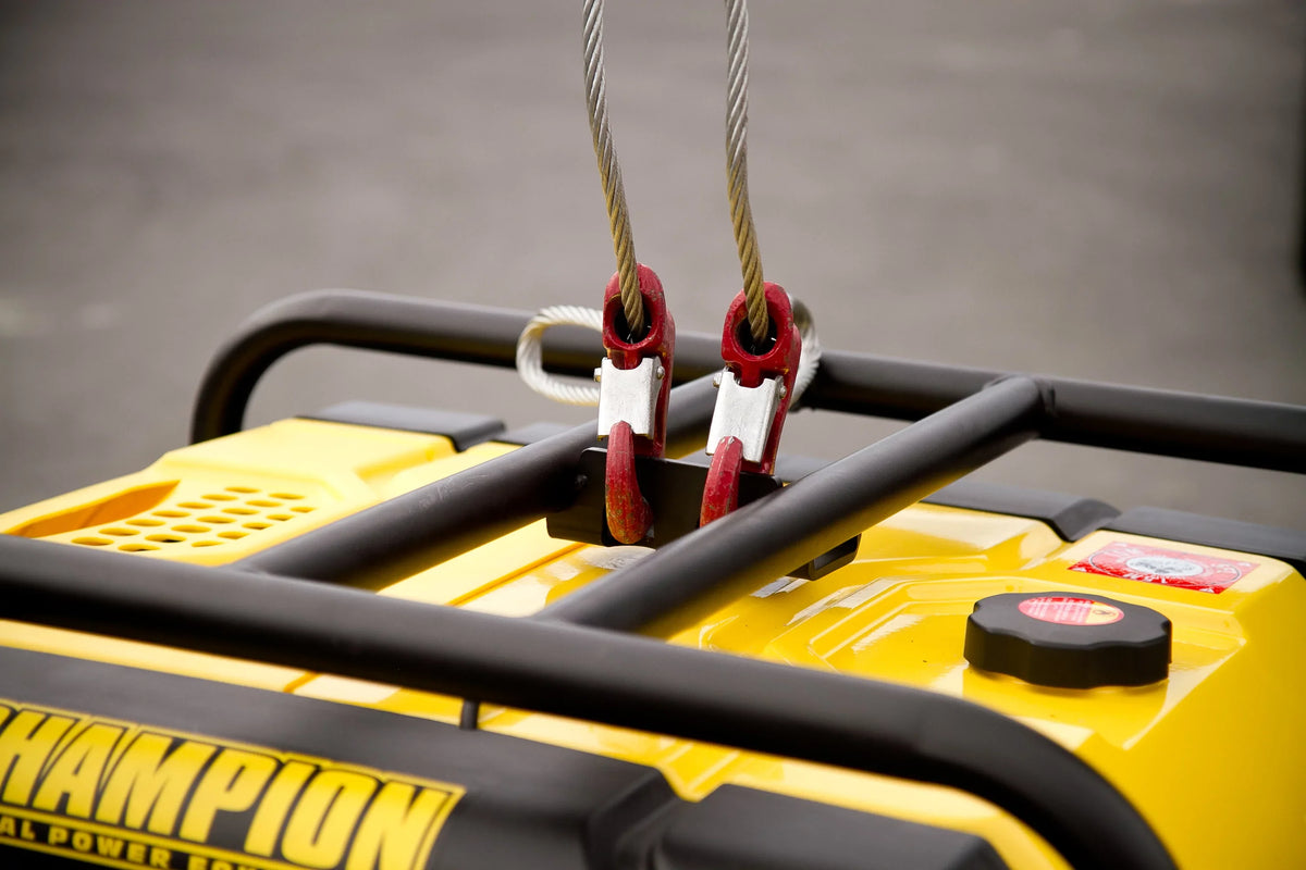Portable with Champion Hook Equipment Watts Lift 15,000/12,000 Power Start Electric Generator and