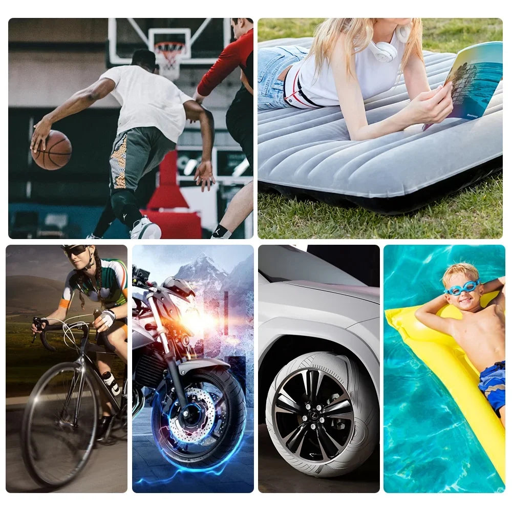12V with Portable Air LED Suzicca Digital Auto Inflator Pump Tire Compressor Car Light for
