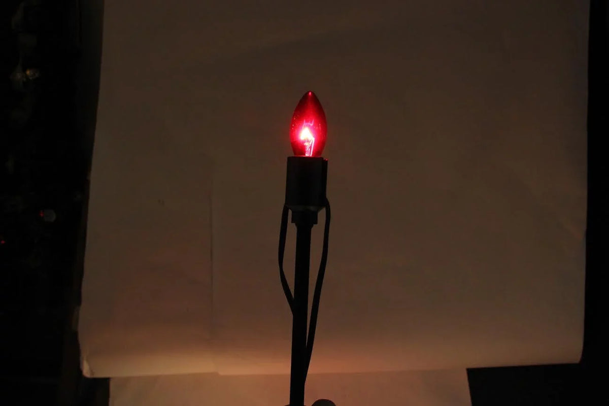 Pathway Decor 15 Green and Lighted Marker Set Red, C9 of Clear Northlight Christmas