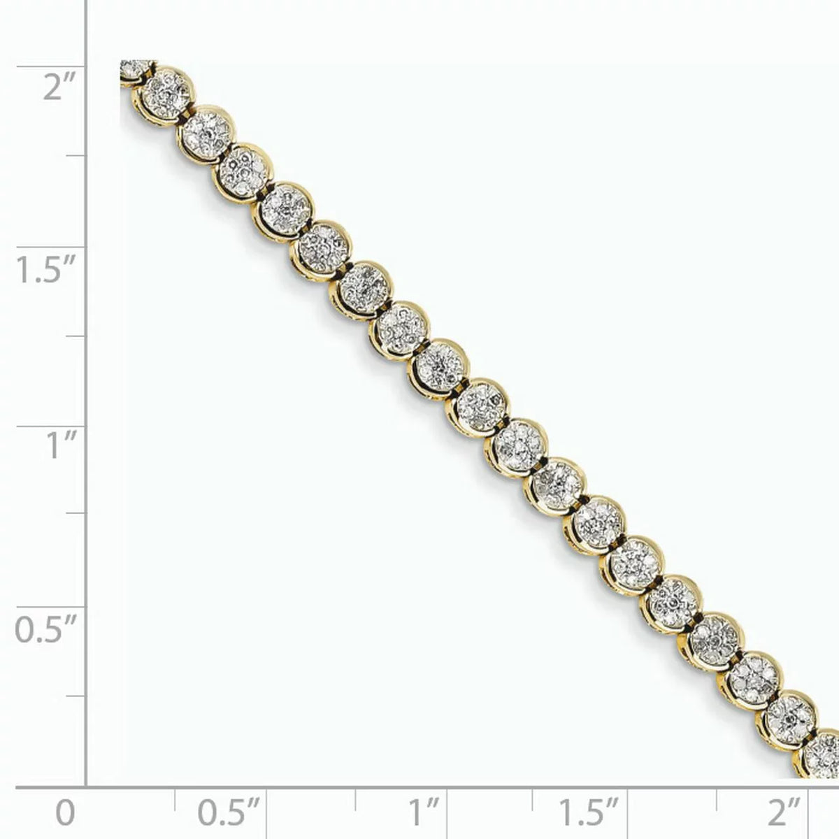 1ct Wt- Bracelet. Yellow 14k Diamond Gold Carat Tennis