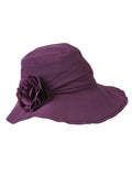 Brim with Purple Wired Summer Women's Hat -
