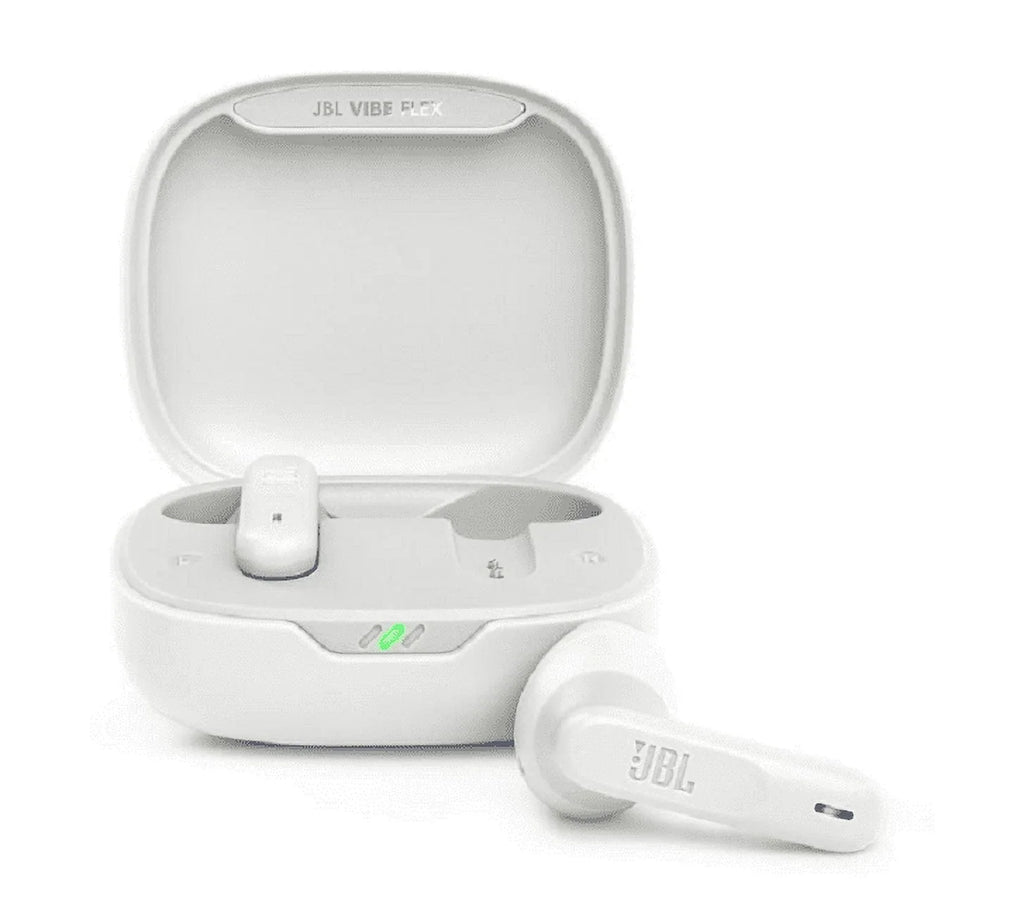 White Vibe JBL Earbuds, Flex 990090979 Refurbished Wireless