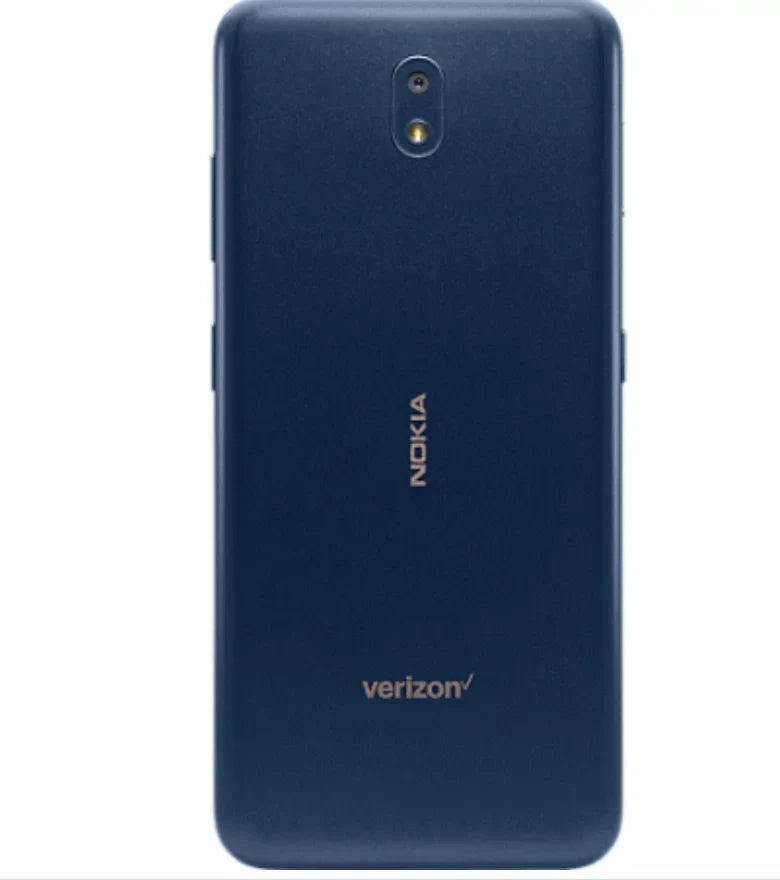 3V 16GB Verizon Refurbished Smartphone, Blue Nokia Prepaid TA-1153 -