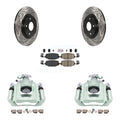 Front Caliper Pads Ceramic And C/V Disc Coated With For KCD-101645N Drilled Kit Transit Brake Ram Auto 2012 Rear Rotors Slotted Dual Piston