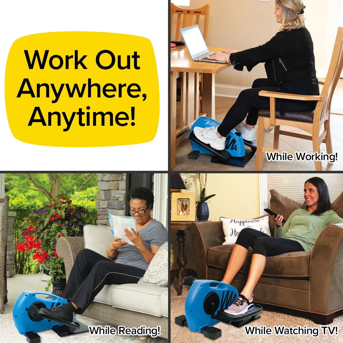 Calories BluTiger Burn As BulbHead Seen While Seated Trainer Working on TV, Machine, Elliptical