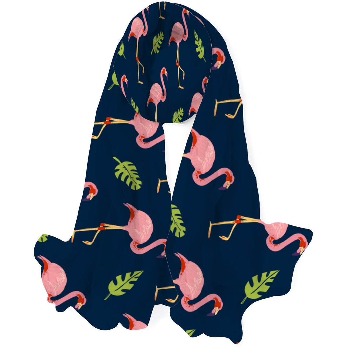 Large Oblong Scarf FREEAMG for Long Shawls Wraps Hair Gift Neck Packed Sunscreen Birds Wraps Flamingo Silk Headscarf Women