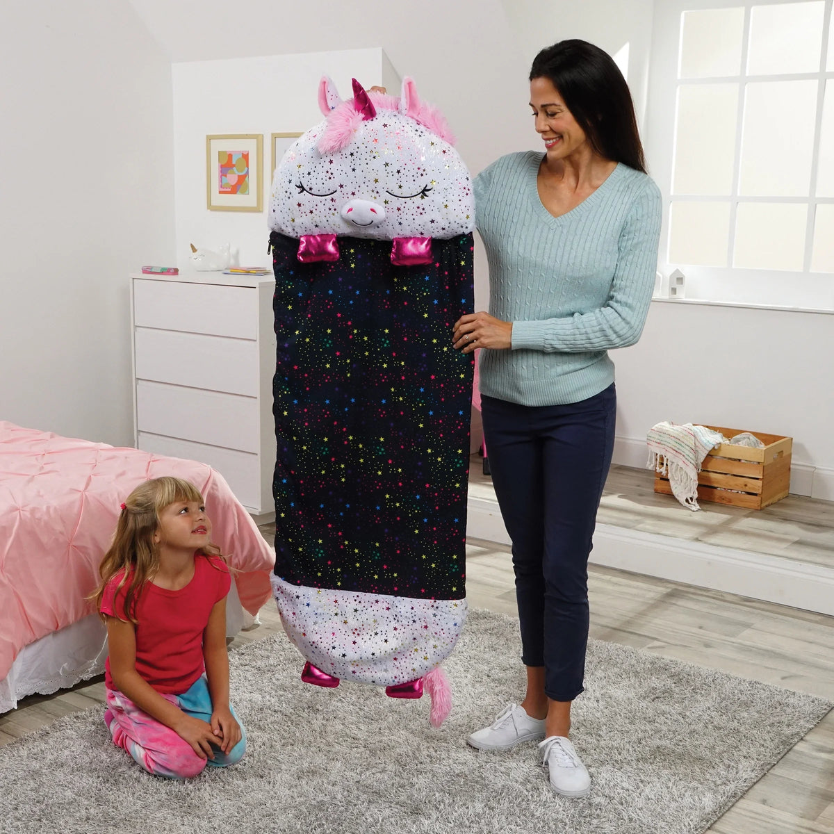 Sleeping and One, Plush Happy in Pillow Toy Nappers Unicorn Sack