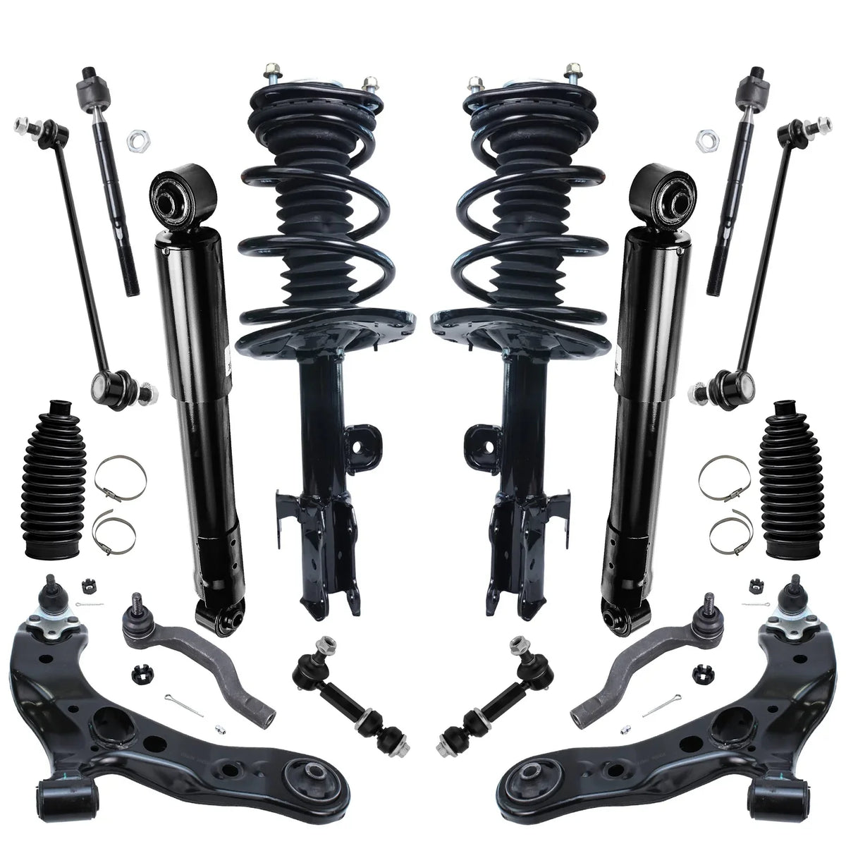 2011, 2008 16pc Sway 3.5L 2 Bar RAV4 for Struts, Ball Suspension 4 - 2 Detroit Tie Toyota Lower Boots Control 2 2 4 Links, Arms Ready Shocks, Kit Joints, Axle & 2006-2012 Rods, 2007 2010 2009