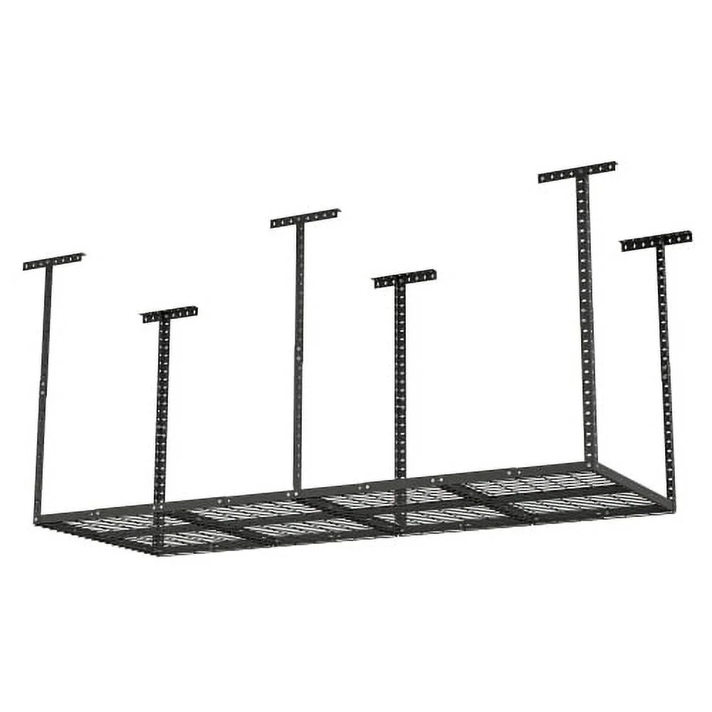 Systerm,Heavy Metal Ceiling 3x8ft Duty Storage Racks,660lbs Garage Storage Organization Weight Garage Storage Rack,Adjustable Garage Capacity,Black Overhead
