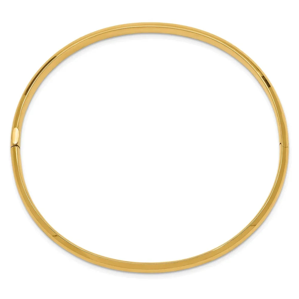 3/16 High 14k Hinged Bangle Bracelet QHP3/16O Oversize Polished