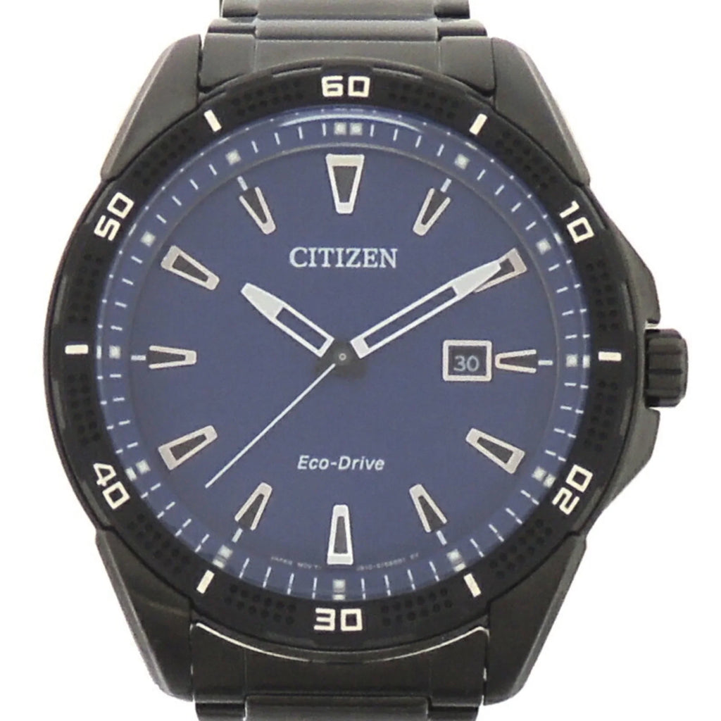Steel Stainless Men's Citizen Eco-Drive Blue Dial Pre-Owned (Good) Watch AW1585-55L (J810-S115973)