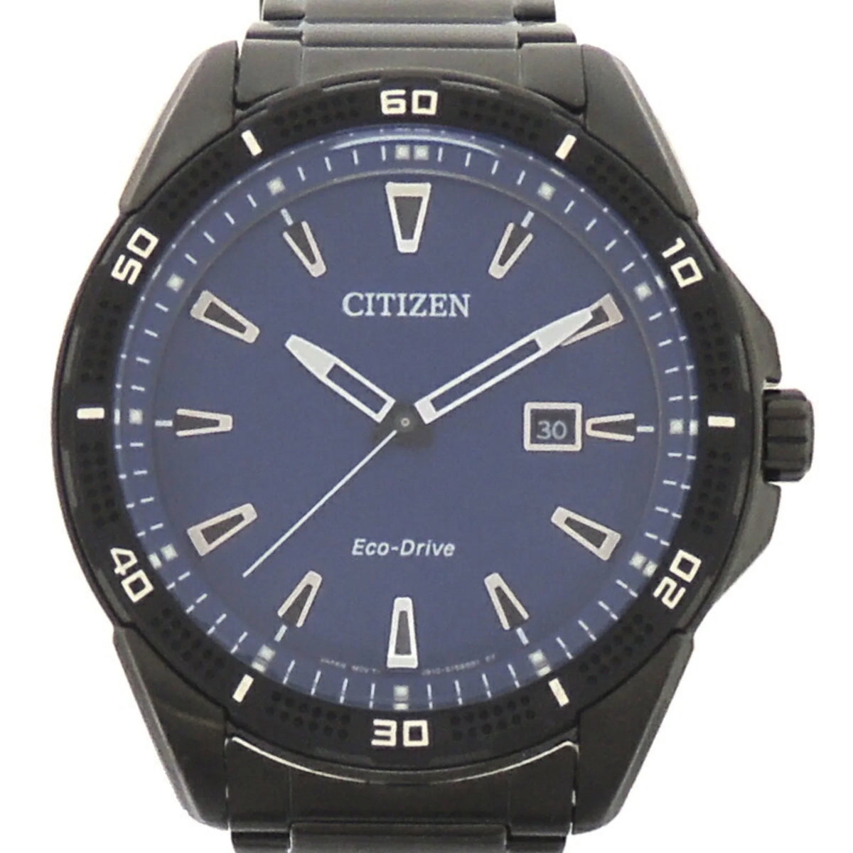Steel Stainless Men's Citizen Eco-Drive Blue Dial Pre-Owned (Good) Watch AW1585-55L (J810-S115973)
