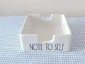 x TO 1.5 Black Dunn Letters sides Office 3.75 Home x Note LL Rae Sticky 3.75 all NOTE Ivory Holder SELF Ceramic