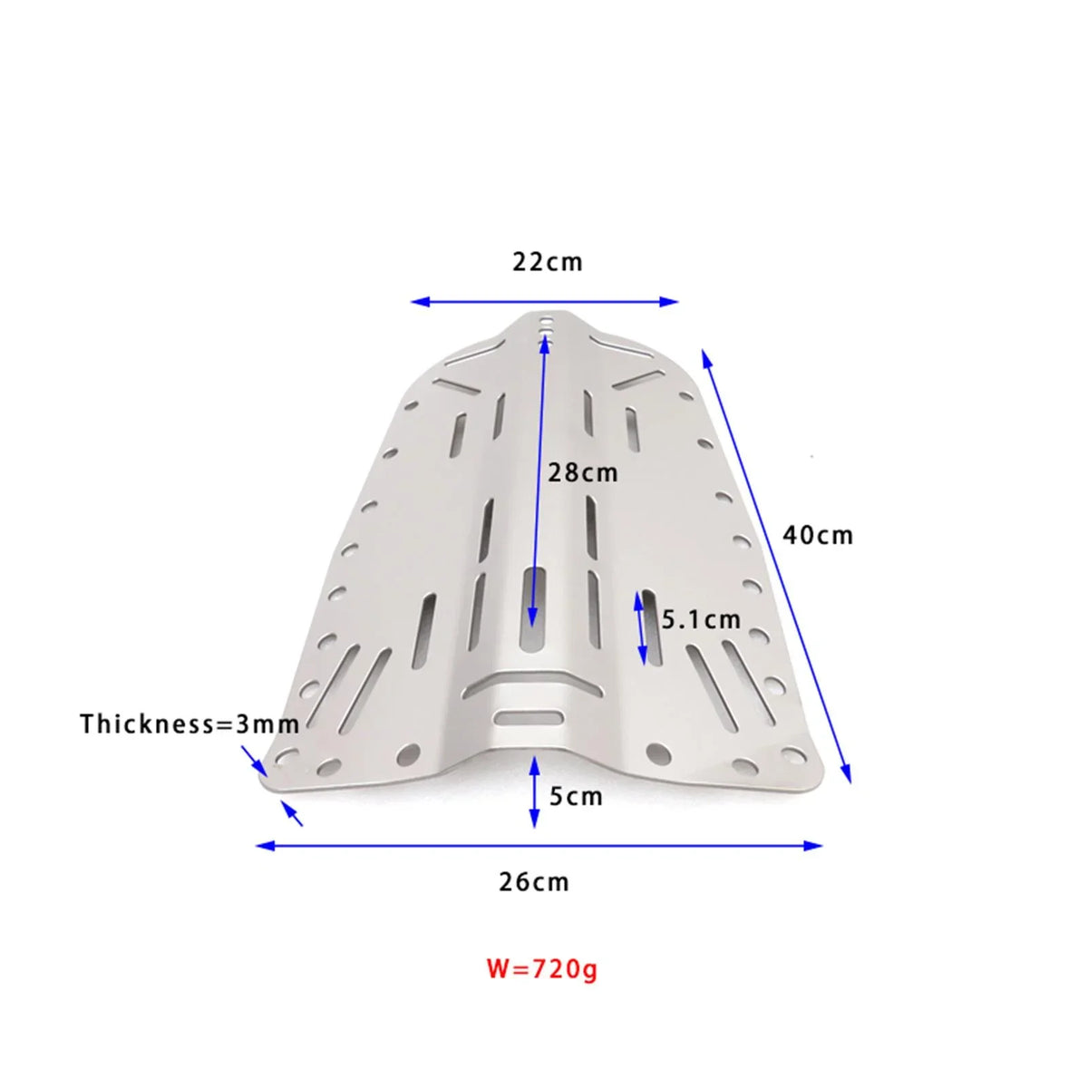 Scuba BAOSITY Universal Diver Diving BCD Plate Lightweight Gear Backplate Snorkeling