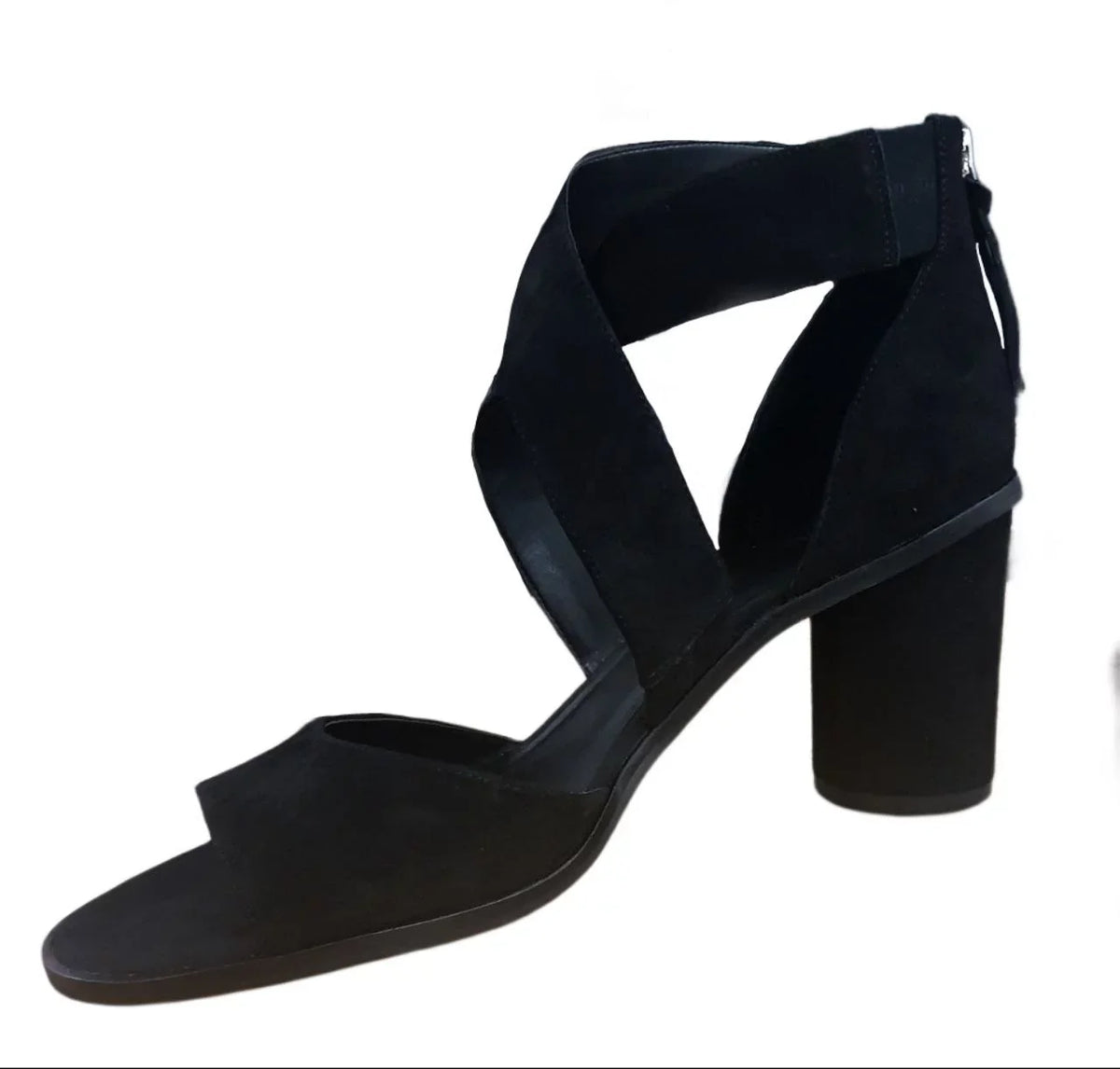 Black, Suede Women's REBECCA 11 Leight Sandals, Kid MINKOFF