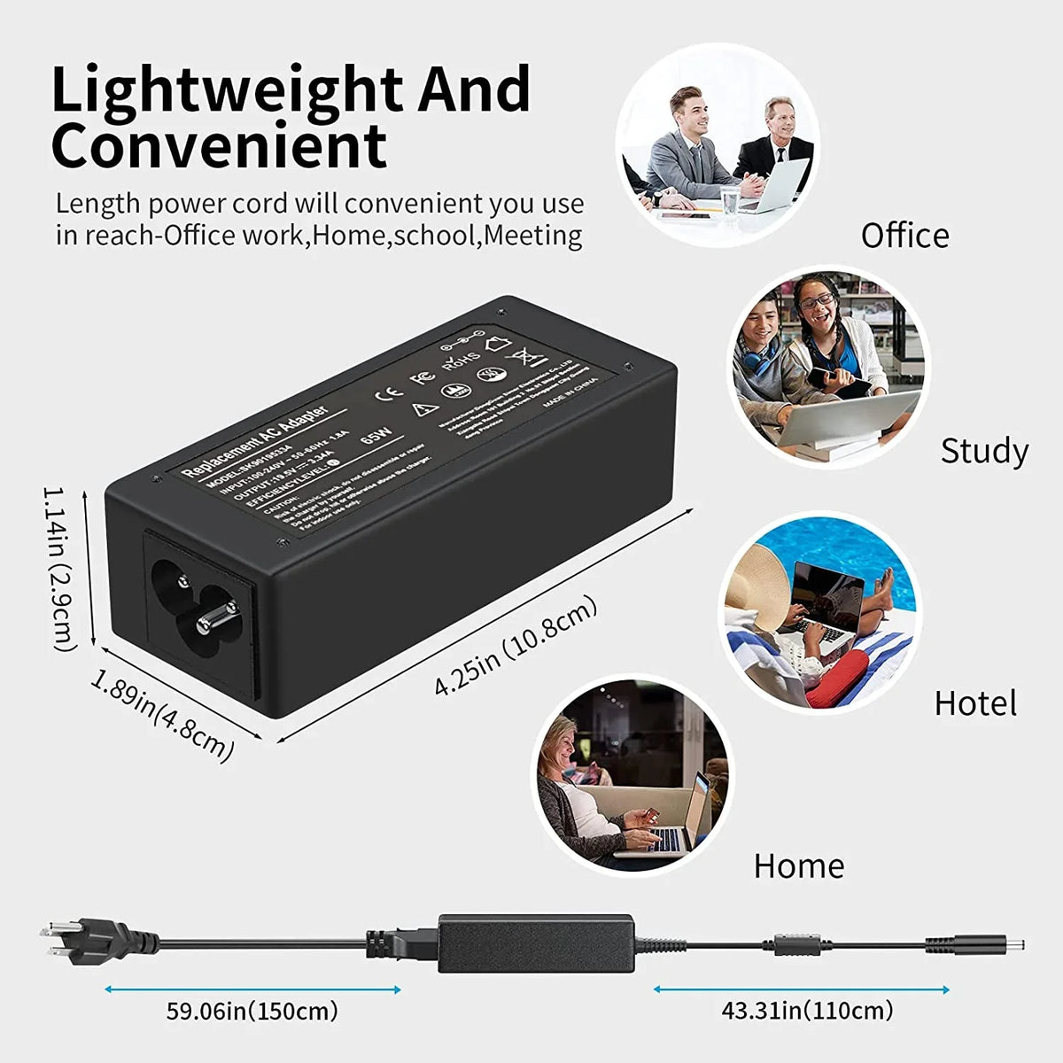P28E P30E New P75F 65W/45W P20T P51F P32E P54G P55F P60G Inspiron P24T Charger P25T P58F for P66F AC P69G P57G