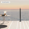 Top Post Line drilled Steel Level Post Level Top 36"x2"x2" Deck Post Cable Black Adjustable Mount Concrete Wood Finish Railing Level Stainless