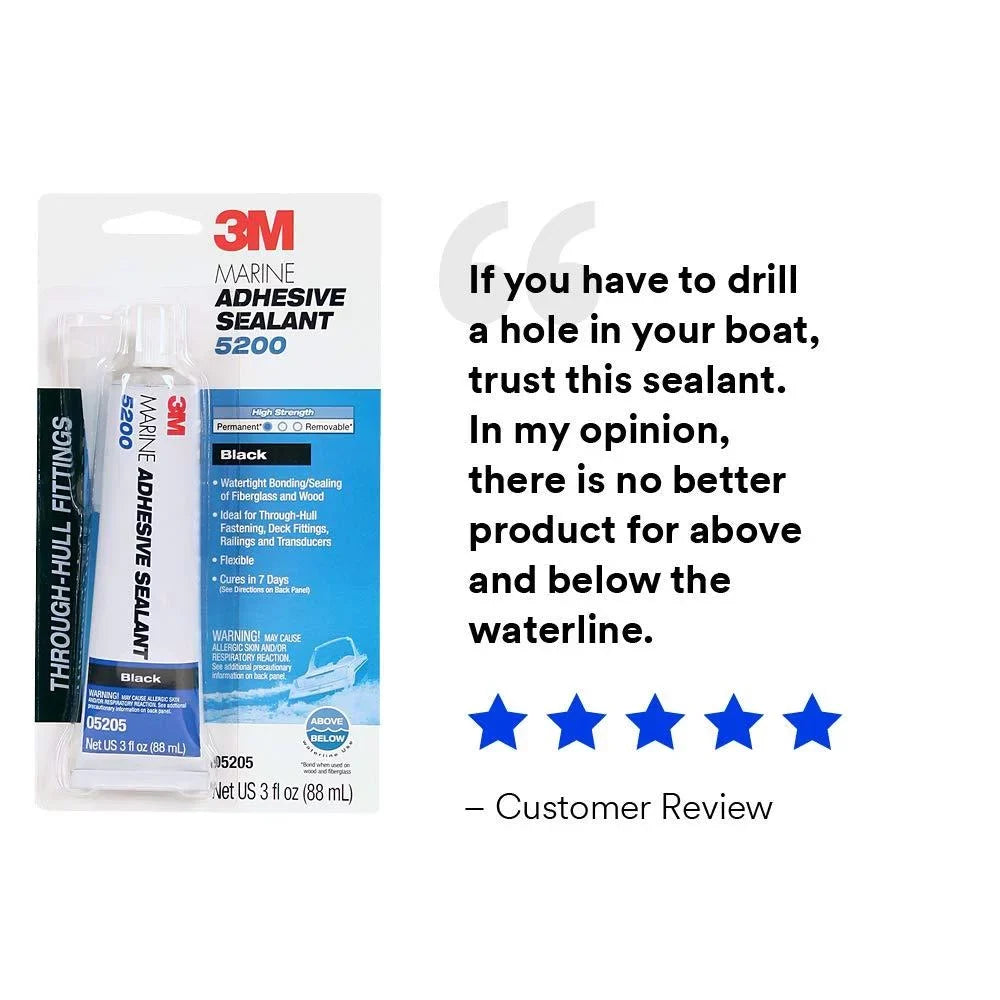 adhesive 5200 oz marine 3 sealant, 3m black,