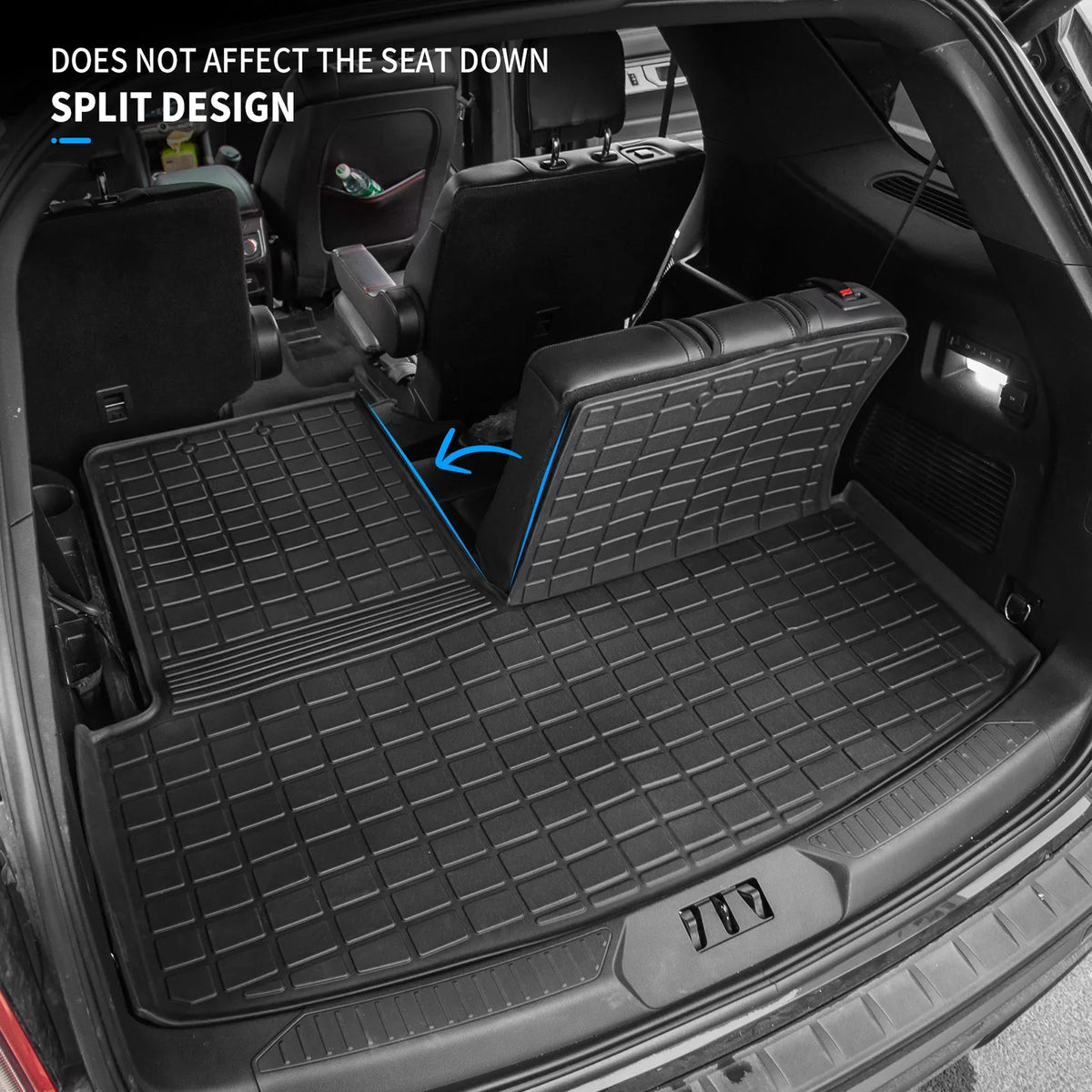 2021 Explorer Ford Cover Accessories Weather Seat Passenger 2022 2020 6&7 All Explorer Mat) Trunk Liner Backrest Fit Cargo 2023 Back for Protector Mat with TPE (Trunk Mat
