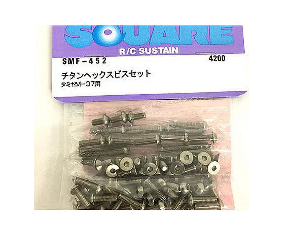 Hex SQ-SMF-452 RC (for R/C Toy Screw design Integy Tamiya Titanium Square M-07) Hop-ups Set