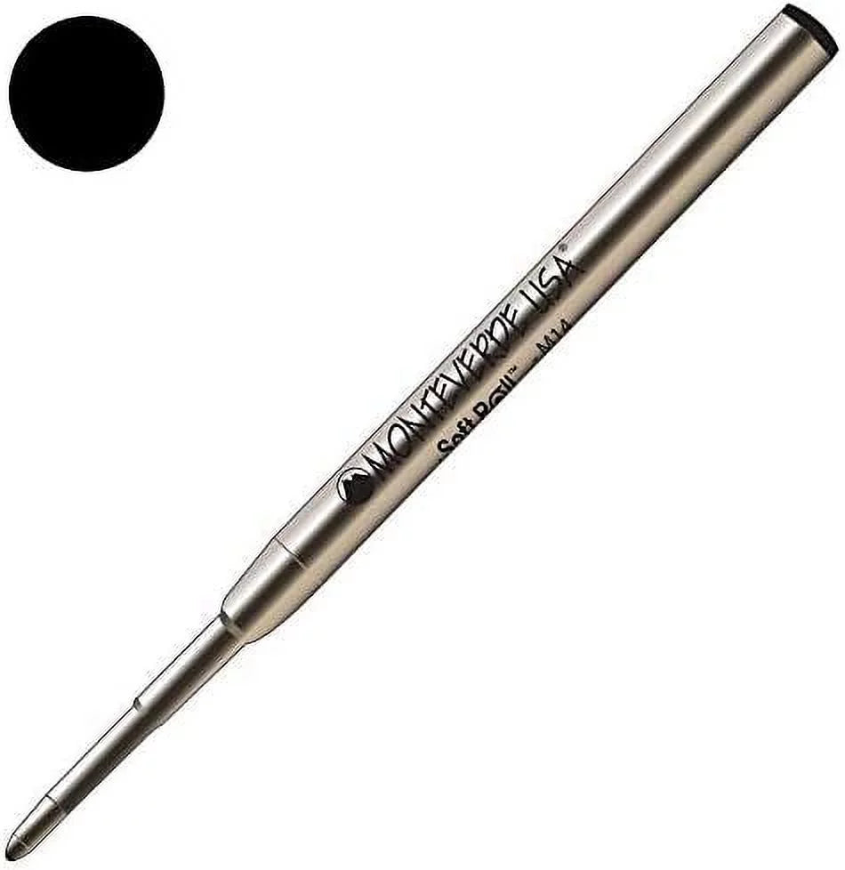 Ballpoint Monteverde Montblanc - (2 (M142BK) USA Refill Pack) For Black Pens Soft Roll