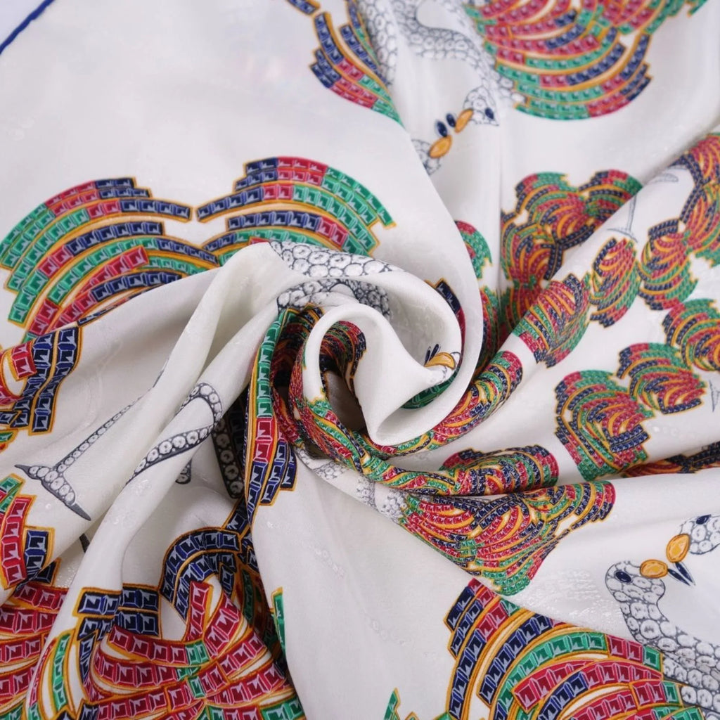 Silk 100% Multicolor Cartier Muffler Women's Scarf (Good) Pre-Owned