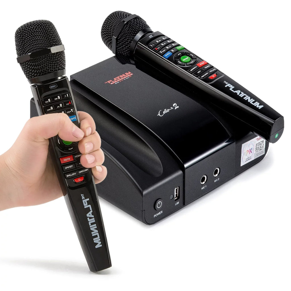 for Built-in MVs with Platinum Aldult Language Kids Display Karaoke Wireless Video TV 2 Machine & Recording Mixed 23K+ Mic Cello2 Songs Upgraded Digital Lyrics 2023 Song