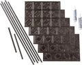 Style/Pattern 4 In Backsplash Sq Decorative Traditional Vinyl Ft 15 Kit Smoked Pewter