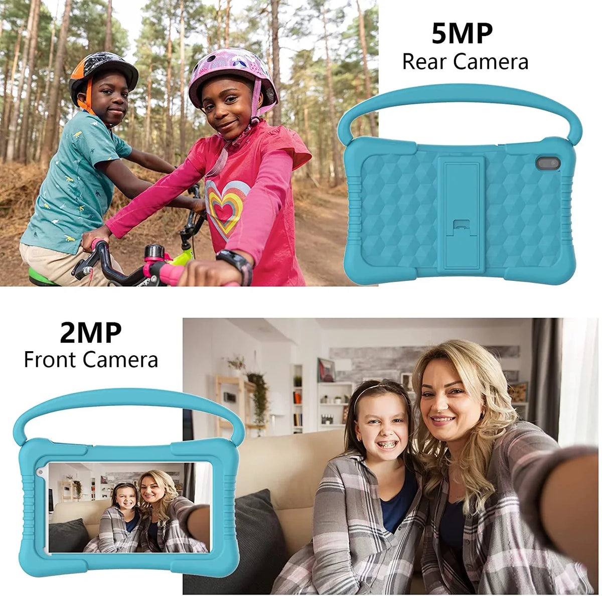Parental Educational Tablet WiFi Tablet Dual inch Kids 32G 2GB Games with Tablets Toddler Camera Tablet 11 Pre-Installed YouTube Kid-Proof Android Kids RAM Software Kids 7 Control, for Netflix. Kids