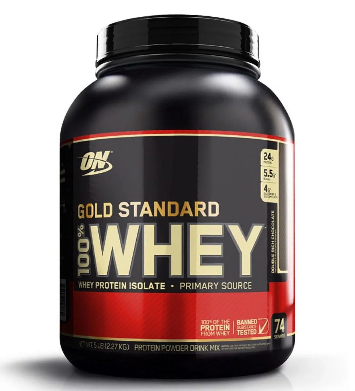 Protein 5lbs- Powder Chocolate Double OPTIMUM STANDARD (5 WHEY 100% NUTRITION Isolates LB) GOLD