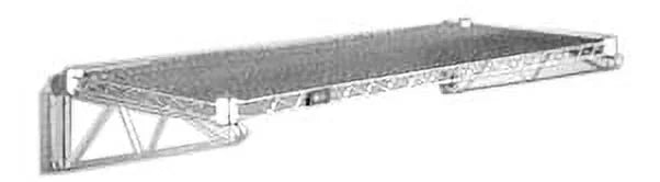 Deep High 21" Fixed Chrome Wide Wall x 36" Kit Shelving 7" Mount x
