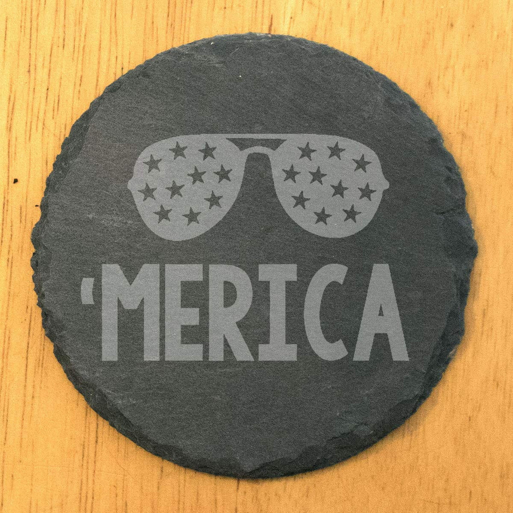 'Merica Of - Se - Round Slae Sunglasses Coasers 5