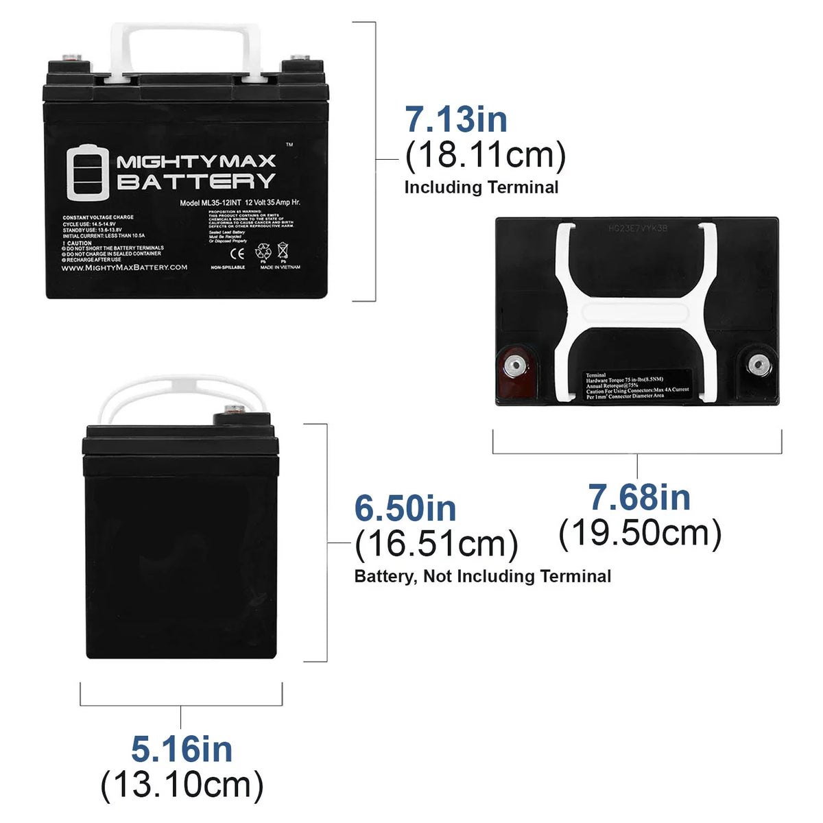 '- 2 Replacement for 12V Motor Pontoon INT Trolling Battery Pack 35AH