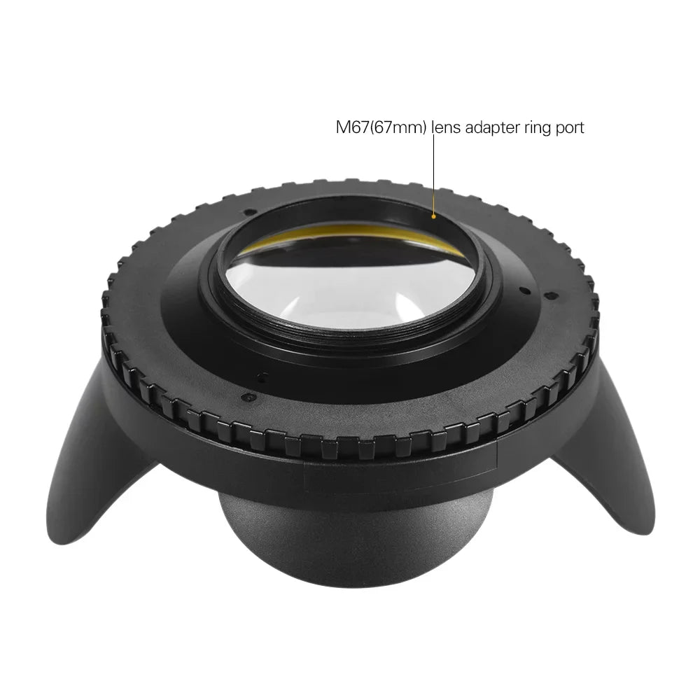 Shade Round Cover Port Port,Shade Cover Shade Port 60m/ 67mm Wide 60m/ Lens Camera Cover Case Waterproof Lens MEIKON 197ft Case Dome Case Adapter 197ft Port 60m/ Lens Waterproof Fisheye 197ft Wide
