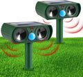 Animal Outdoor Ultrasonic Away Mouse Keep PIR Dog Cat Sensor Repellent Repeller Repeller Fox Deer Waterproof Lights Raccoon Animal with Pack 2 Animal Solar Flashing & Deterrent to Pest