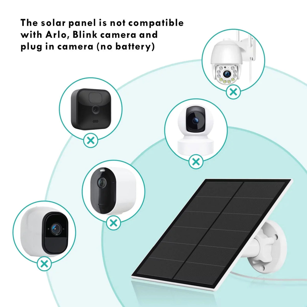 Micro with Battery USB Netvue Camera, Rechargeable Panel Solar Security Port Outdoor for Compatible