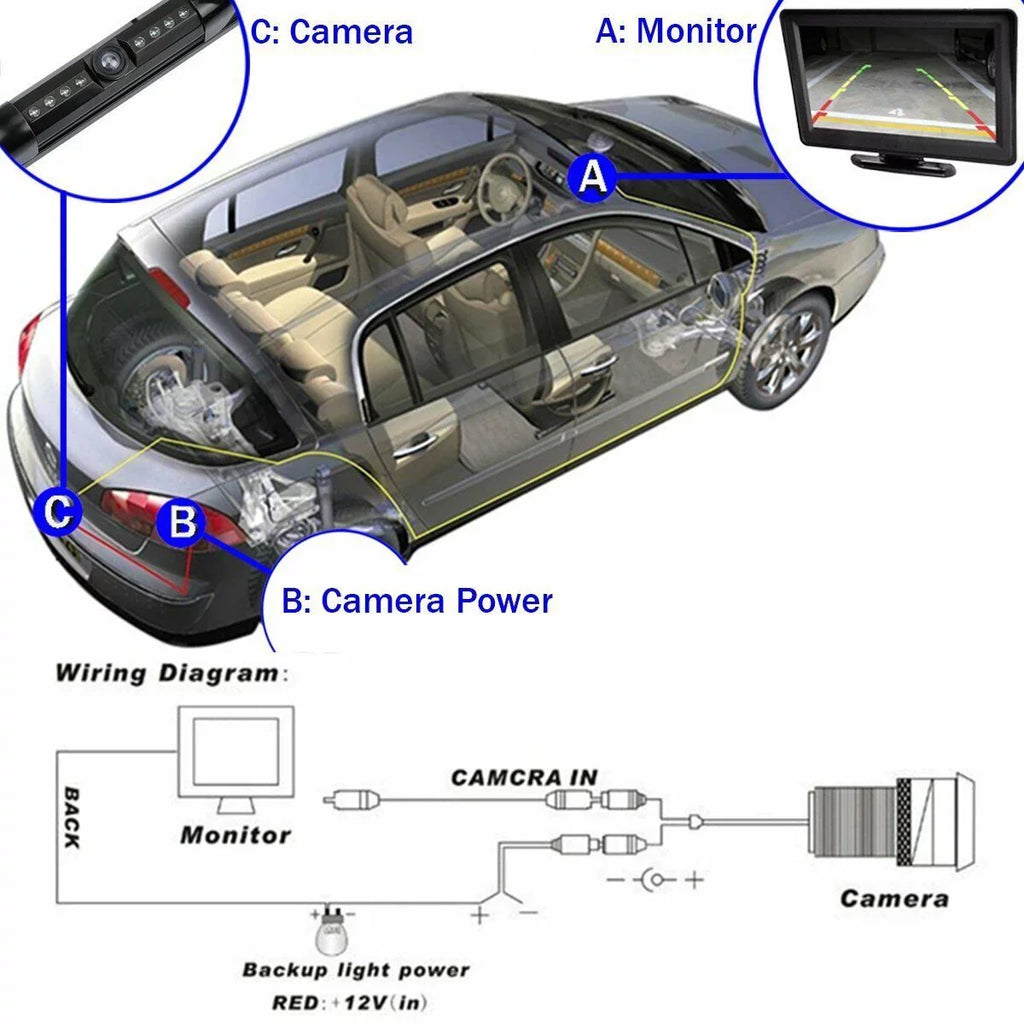 Rear Vision Chrome DNX571HD Kenwood View DNX-571HD - Camera Frame Color Night For