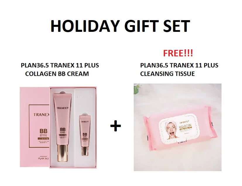 SET] Beige] PLAN36.5 [NO. BB 80 Dark GIFT LA FREE + CLEANSING VALUE Cream TRANEX PLUS 33 TALK SPF50+ BEAUTY FREE SHEETS + $20 [HOLIDAY 11 * Collagen PA++++ TISSUE SAMPLES *