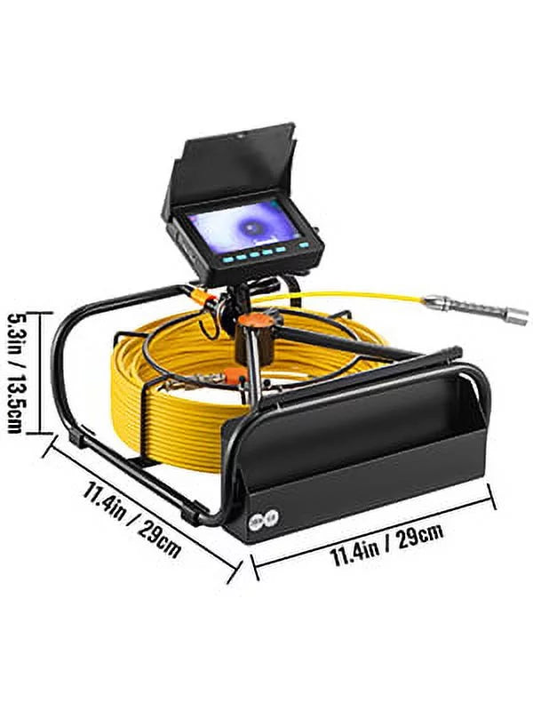 Camera LCD Pipeline Camera FT, Monitor with 6PCS BENTISM Lithium Sewer Function, Camera LED, Camera, 4.3 Inch 98.4 Duct 8500MAH Inspection DVR Battery, Inspection Pipe 30M TFT