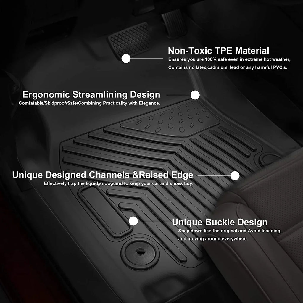 Floor 2020 Ram TPE Cab for 2021 Set Front 2024 Rear Ledkingdomus 2023 1500 All-Weather Mats 2022 Crew and Dodge 2019 Rubber