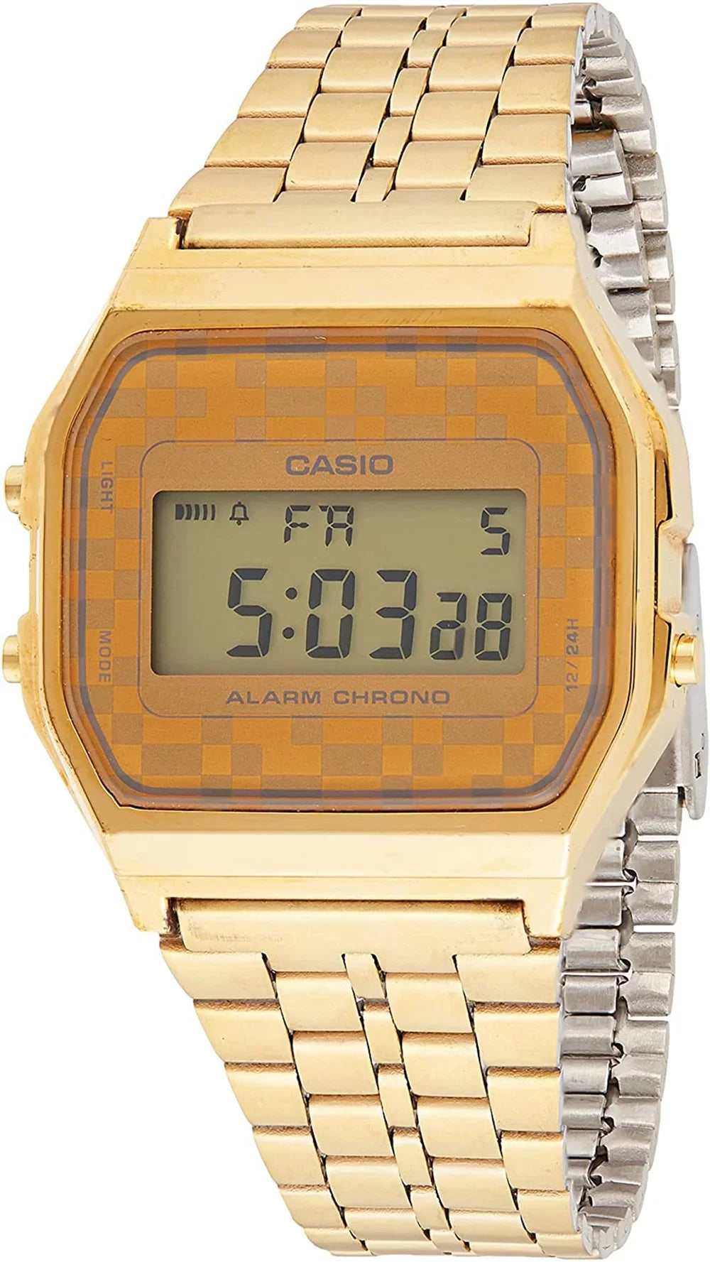 Men's Digital Casio Vintage A159WGEA-9A Quartz Watch Gold Stainless Tone Steel