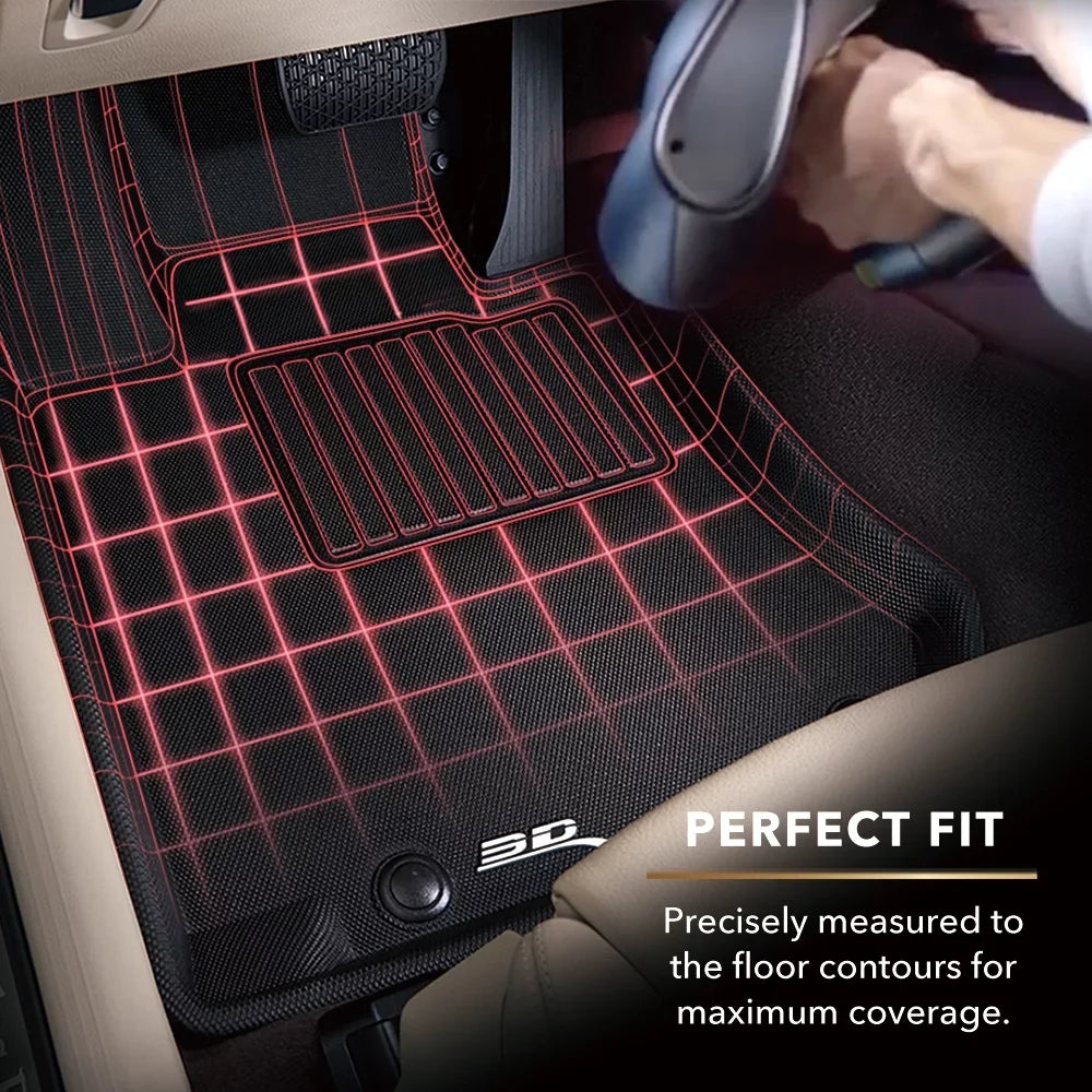 CX-9 Mat Full 2016-2023 Set KAGU Floor MAZDA compatible with MAXpider - (BLACK) 3D
